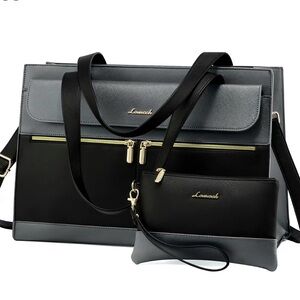 Black and Gray Women's Bag Set